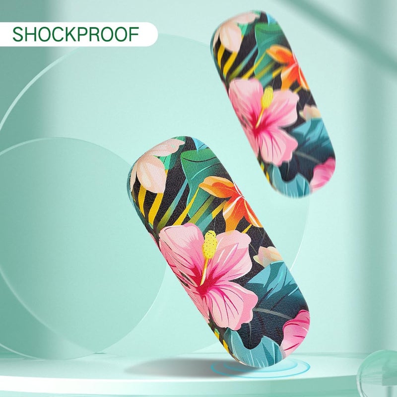 PERFECTSIGHT Store Hard Shell Eyeglasses Case, PU Leather Protective Glasses Case, Cute Eyeglass Case for Women Men Girls - Image 3
